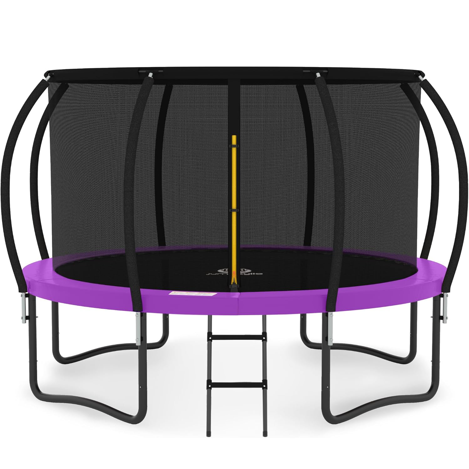 JUMPZYLLA Trampoline Outdoor 8FT 10FT 12FT 14FT 15FT 16FT with Enclosure and Ladder, ASTM Approved Recreational Trampoline for Kids and Adults, Anti-Rust Coated Frame