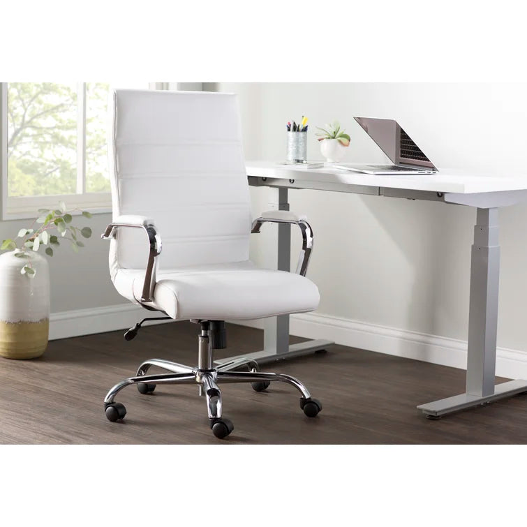 High Back Executive Swivel Office Chair with Metal Frame and Arms
