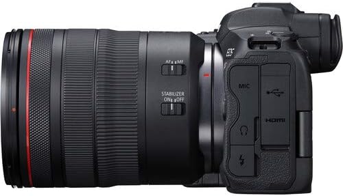 Canon EOS R5 Kit RF24-105mm f/4L IS USM +Canon RF 24-70mm F2.8 L is USM Lens, Black