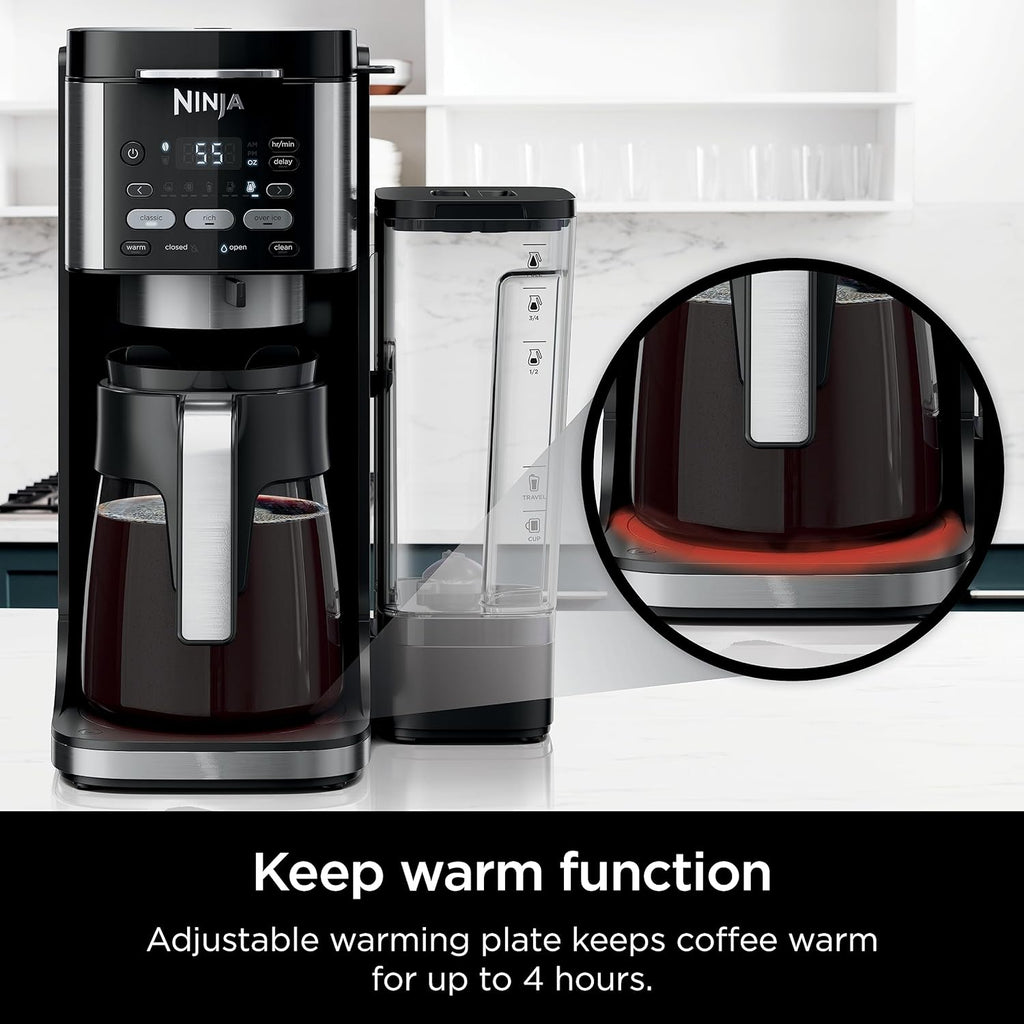 Ninja Hot and Iced Coffee Maker, Single Serve Coffee Maker and Drip Coffee Machine, DualBrew Pro Specialty 12-Cup with K-Cup Combo, Includes Permanent Filter, CFP307