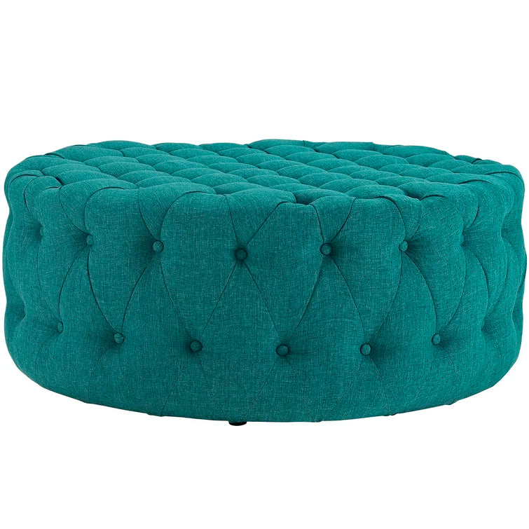 Modway Copper Grove Harrison Blue Amour Fabric Ottoman
