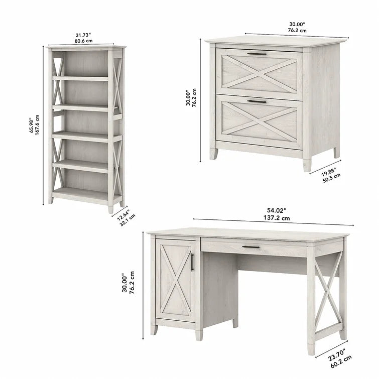 Huckins 3 Piece Rectangular Computer Desk Office Set