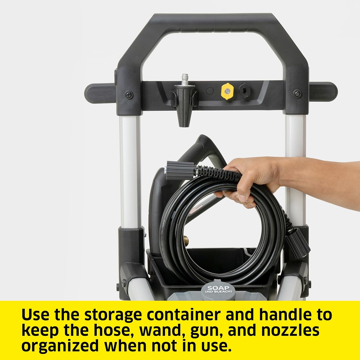 Electric Karcher Pressure Washer K1700, Max 2125 PSI, 3 Spray Nozzles, Detergent Tank, For Cars, Driveways, Siding, Patios, 1.46 max. GPM