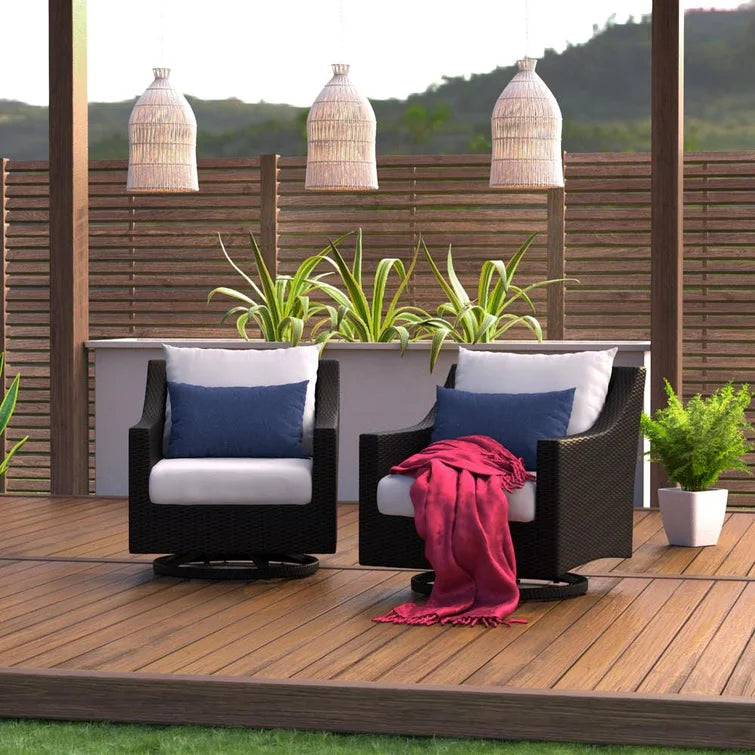 Fionnula Swivel Patio Chair with Cushions
