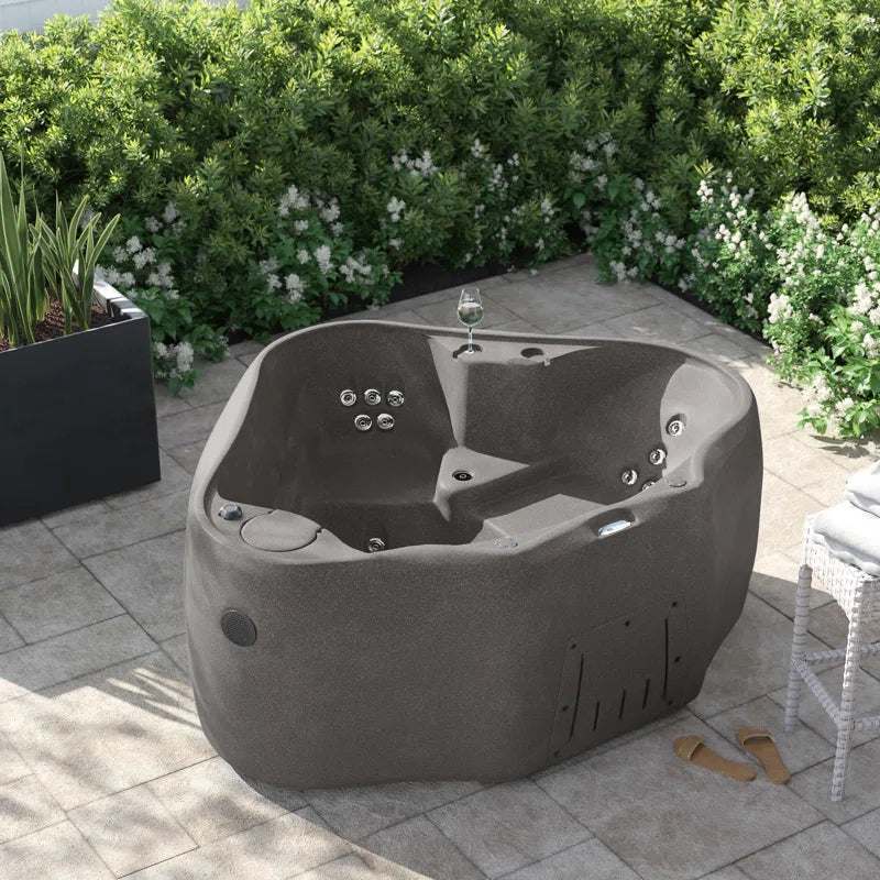AquaRest Discover AR300 2-Person 20-Jet Oval Plug & Play Hot Tub with LED Waterfall