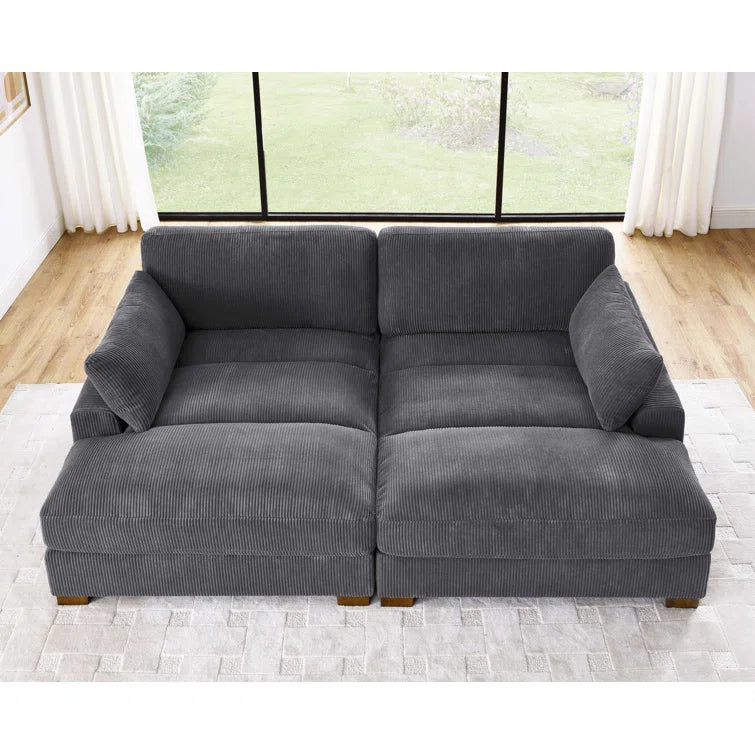 Mordecai 90'' Corduroy Sleeper Sofa