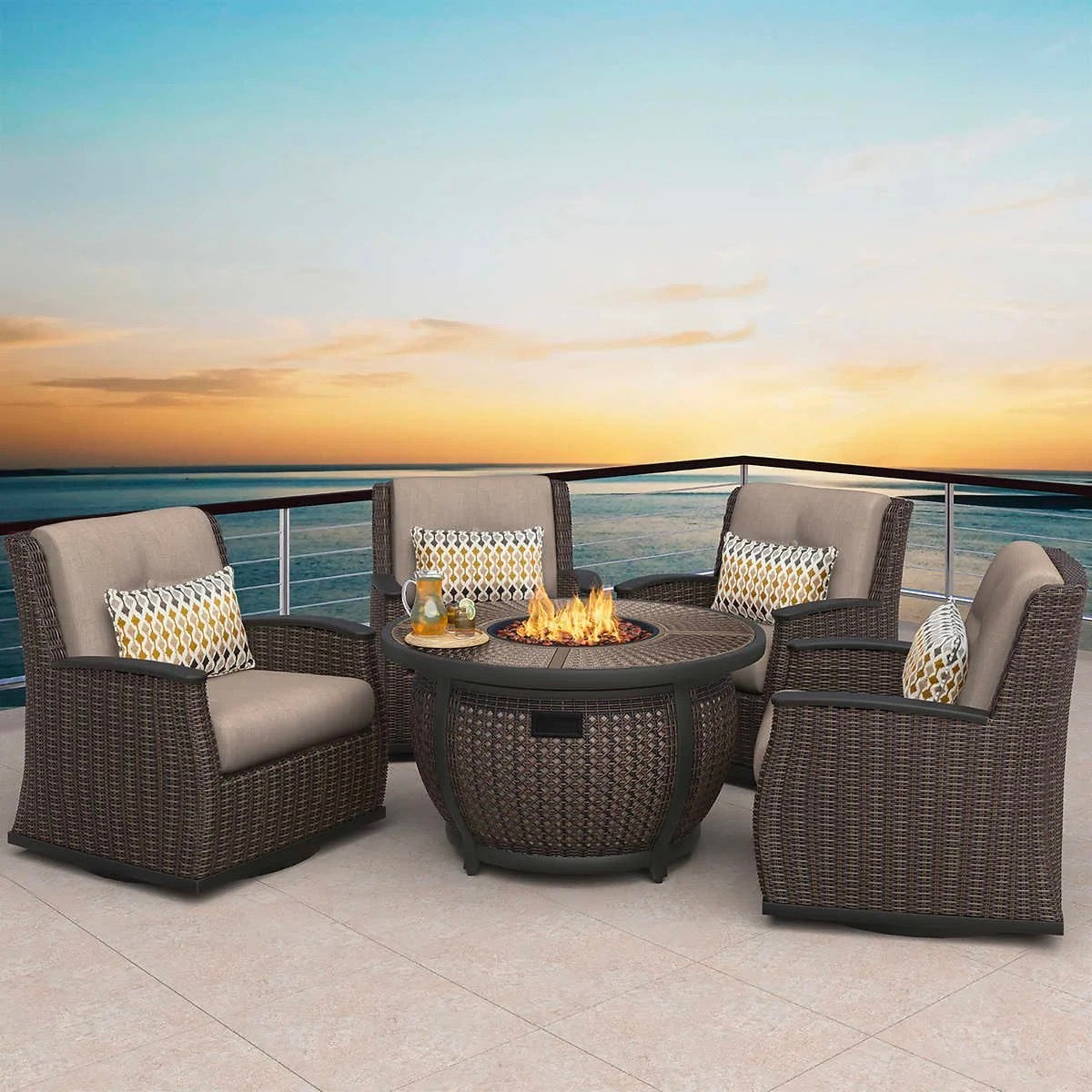 💥Limited Quantity💥—Agio Vermont 5-piece Fire Chat Set
