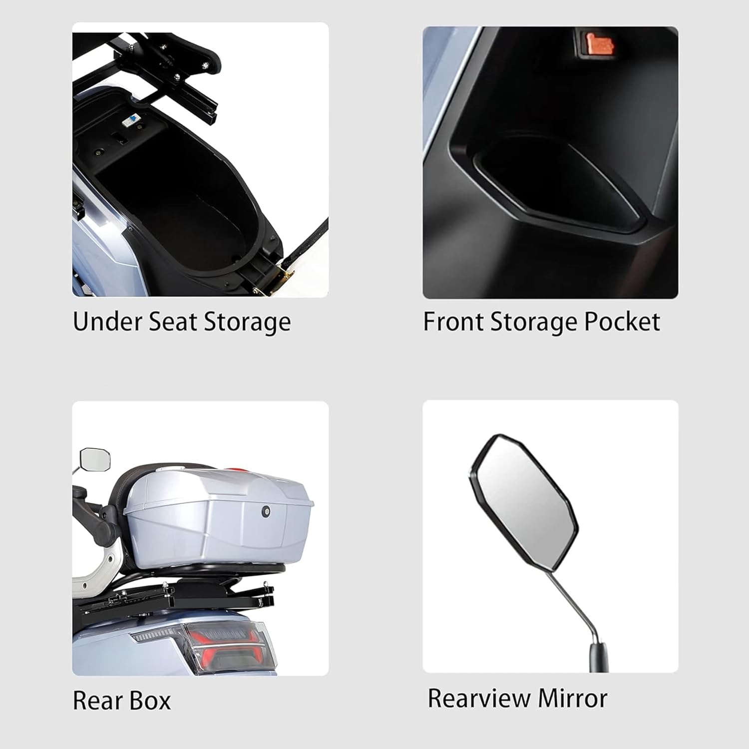 1000W 15 MPH Heavy Duty 4 Wheel Mobility Scooter 500lbs Loadweight, 3 Speed Control Mobility Scooters with 31 Mile Long Range Battery for Seniors & Adults Travel, 20° Max Climbing, Remote Key, Silver