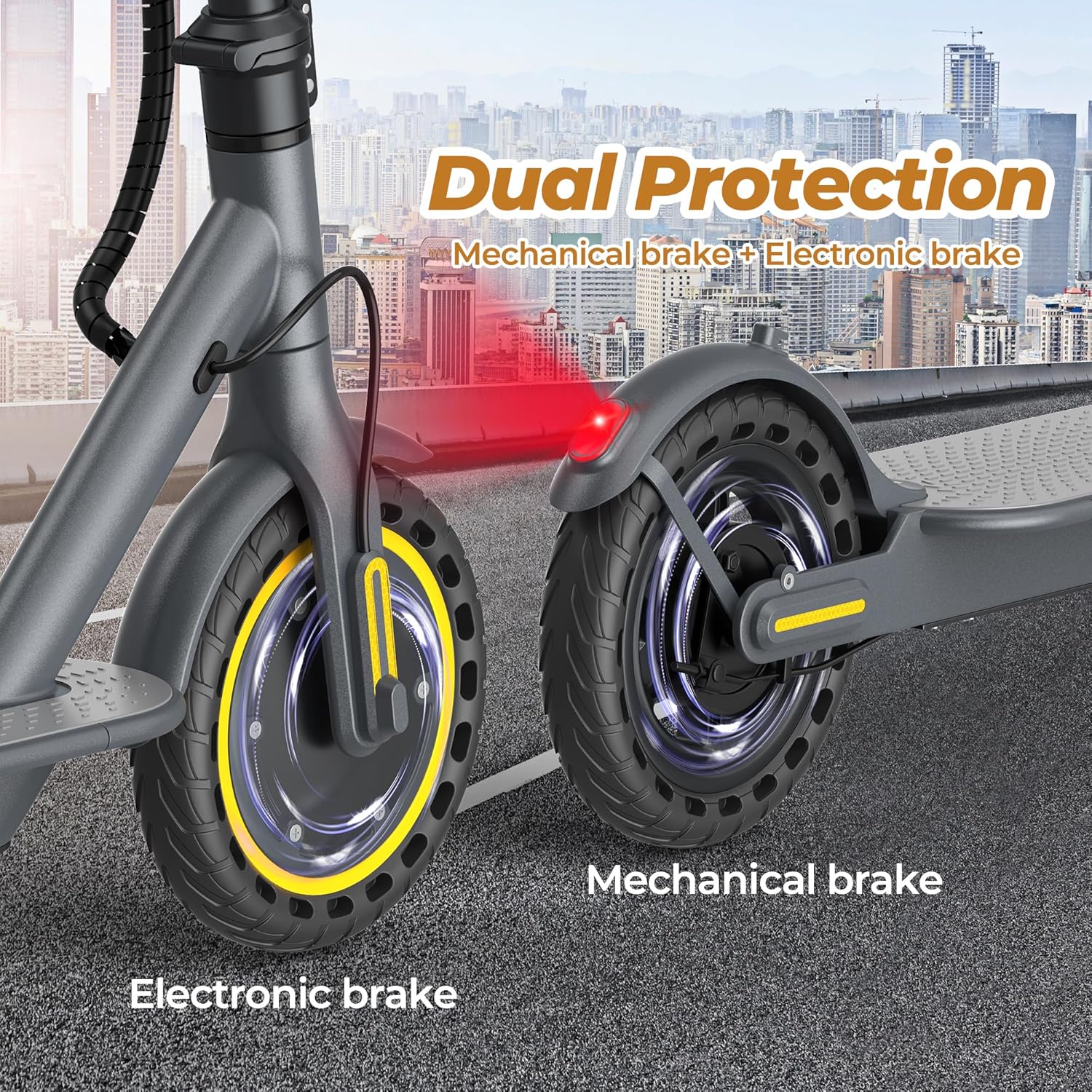 WERHY Electric Scooter, 350W/500W Motor, Top Speed 19/22 mph, Max 16/23/28Miles Ranges, Foldable E Scooter for Adults