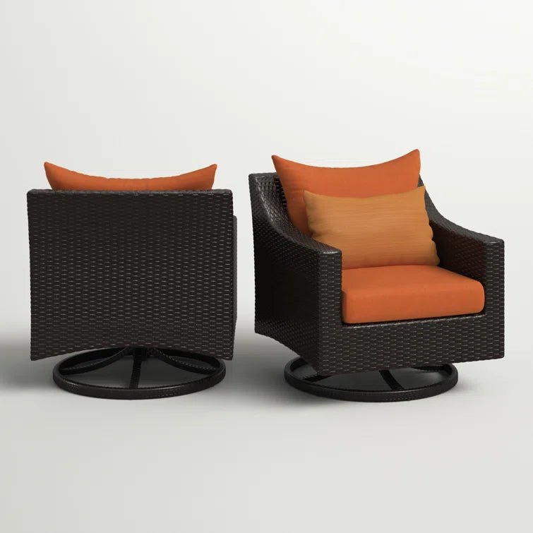 Fionnula Swivel Patio Chair with Cushions