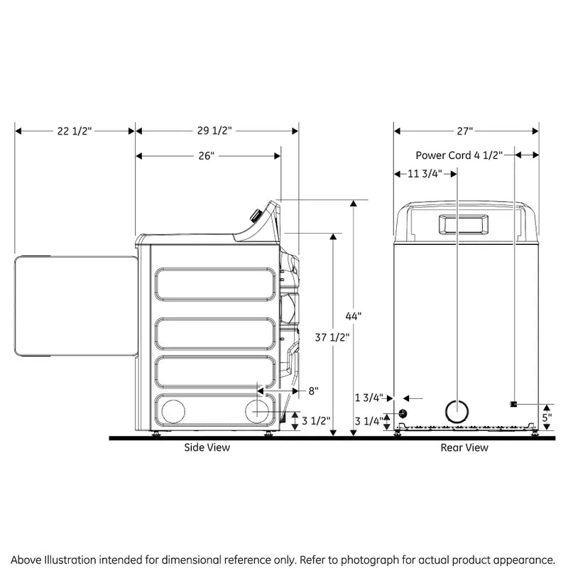 GE Appliances Washer & Dryer Set with 4.5 Cubic Feet Top Load Washer and 7.2 Cubic Feet Electric Dryer