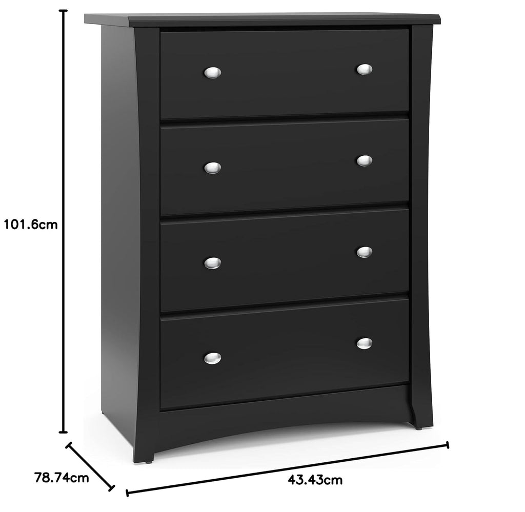 Storkcraft Crescent 6 Drawer Double Dresser (Pebble Gray) – GREENGUARD Gold Certified, For Nursery, Dresser, Kids Nursery Organizer, Chest of Drawers