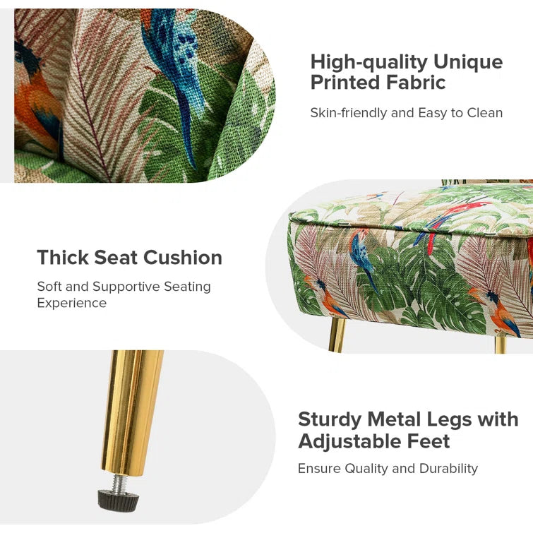 Felicia Polyester/Velvet Barrel Chair