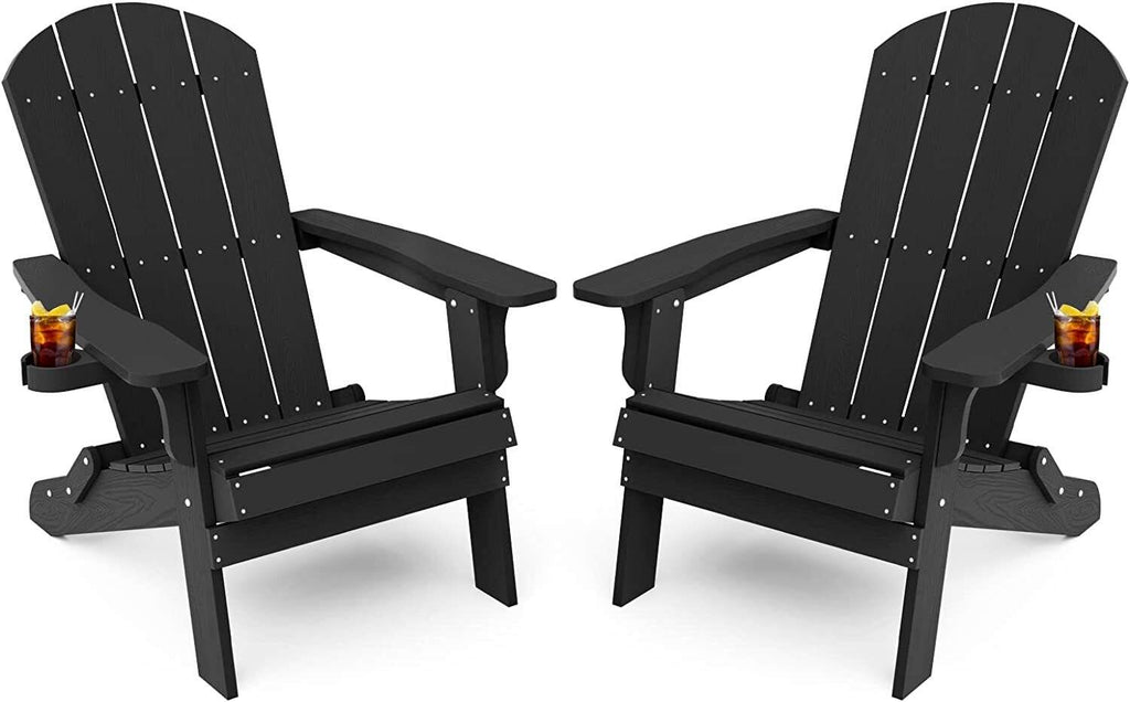 Weather Resistant Blue Recycled Plastic Outdoor Patio Chair (Set of 4)