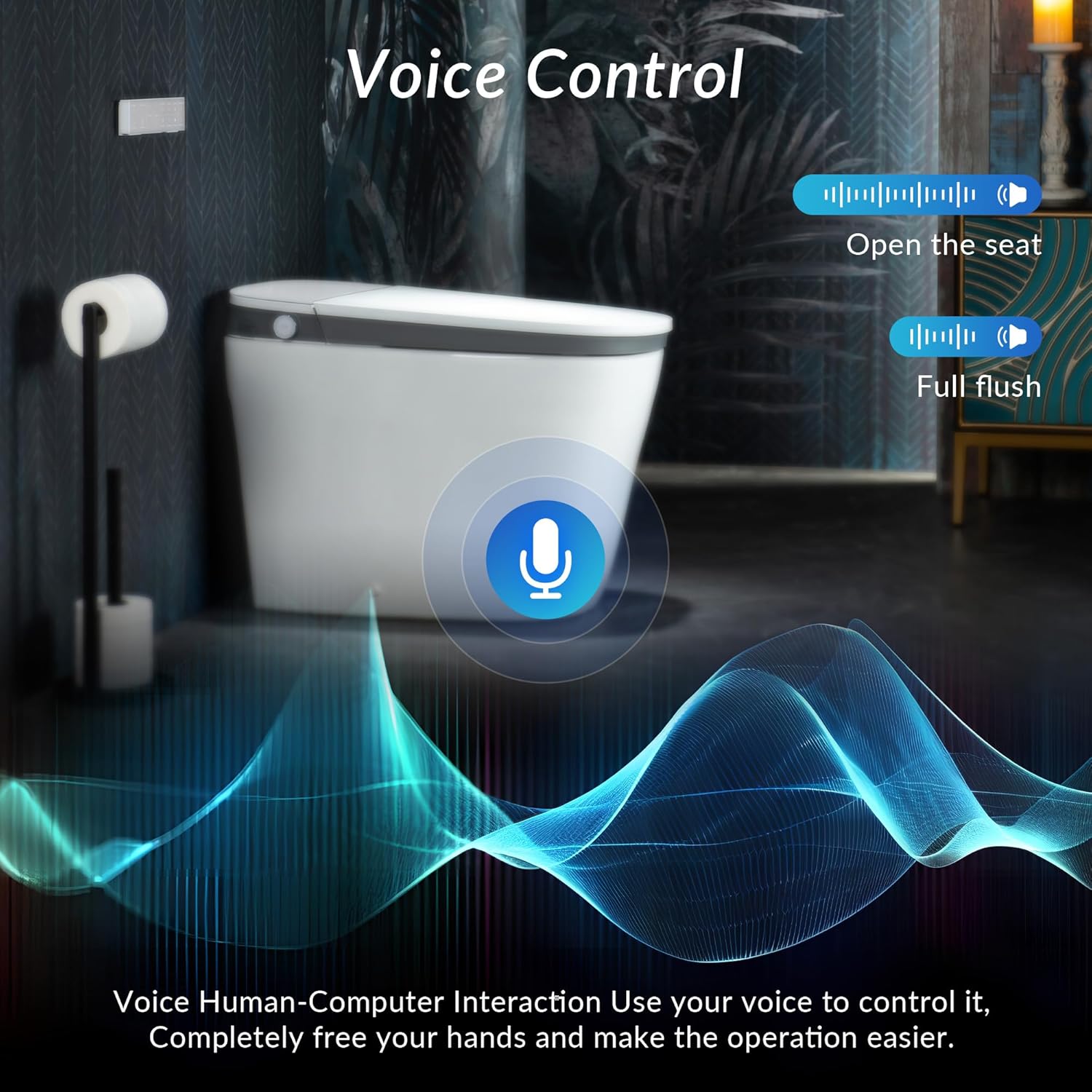 WOODBRIDGE Smart Bidet Toilet with 1000 Gram MaP Flush Score,Auto Open/Close,Foam Shield,Auto Flush,Foot Sensor,Movement Drying,Heated Seat,ADA Chair Height,One Piece Toilet with Tank Built in