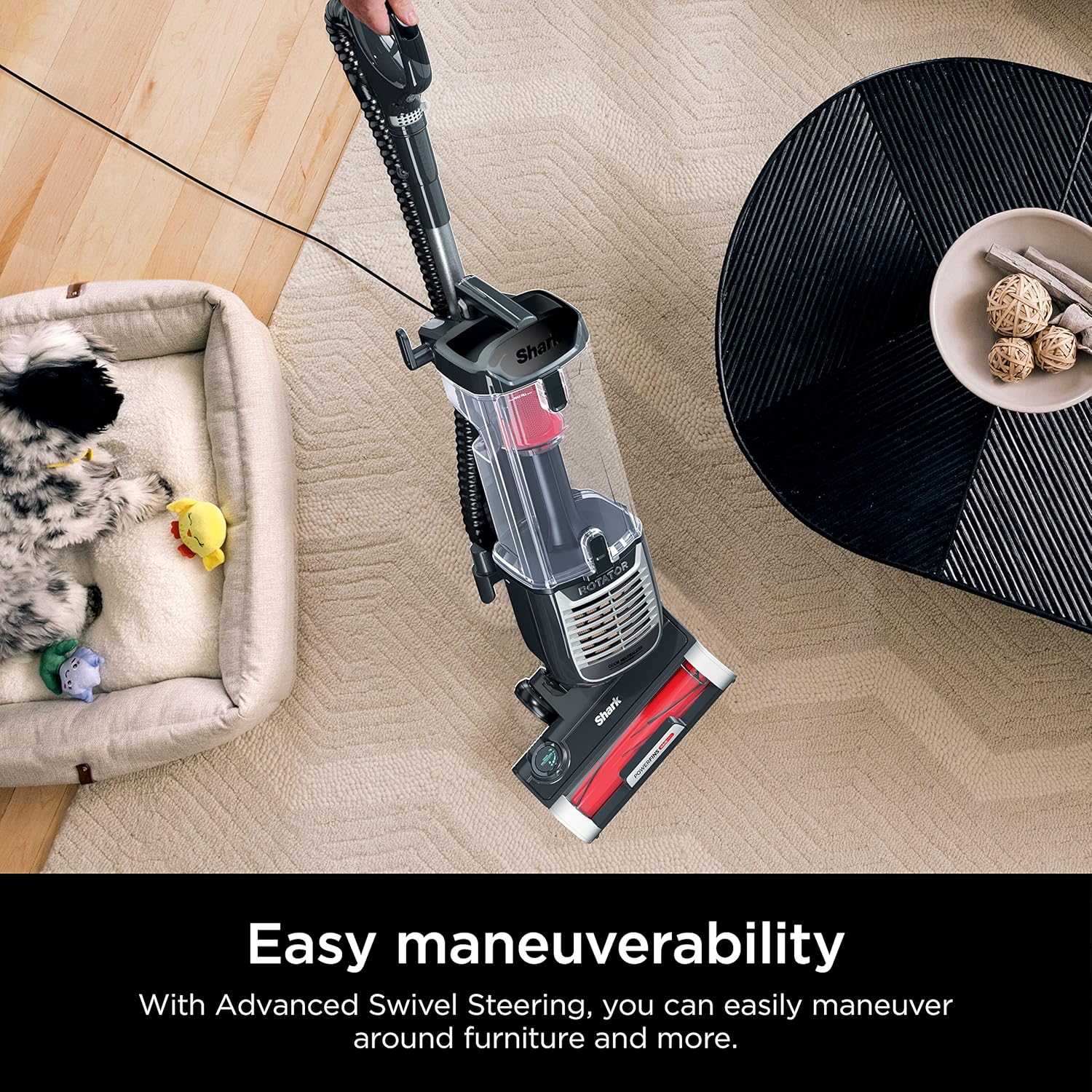 Shark NV752 Rotator Powered Lift-Away TruePet Upright Vacuum with HEPA Filter, Large Dust Cup Capacity, LED Headlights, Upholstery Tool, Perfect Pet Power Brush & Crevice Tool, Bordeaux