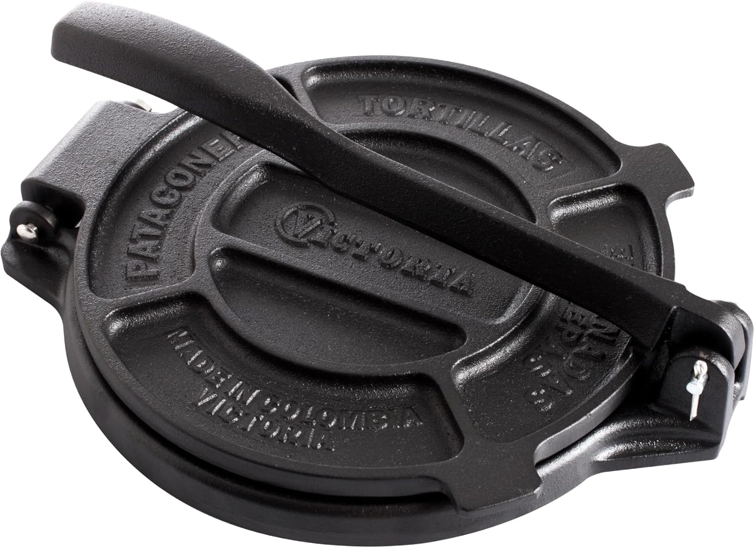 Victoria 10-Inch Commercial-Grade Cast-Iron Tortilla Press, Made from Super-Durable HD Iron, Made in Colombia