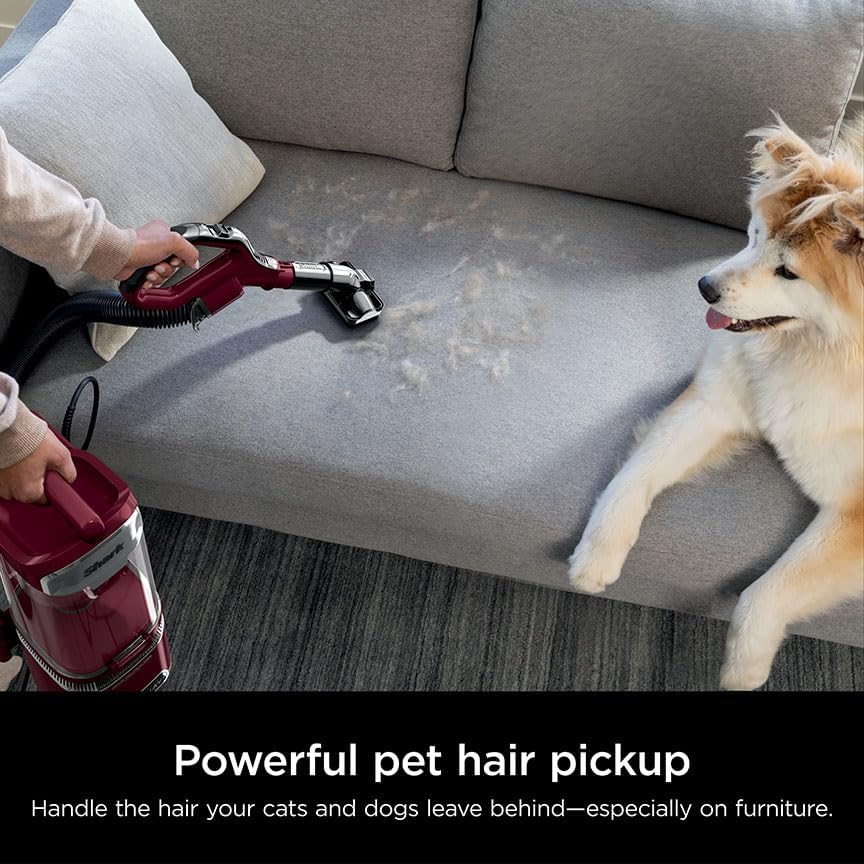 Shark NV752 Rotator Powered Lift-Away TruePet Upright Vacuum with HEPA Filter, Large Dust Cup Capacity, LED Headlights, Upholstery Tool, Perfect Pet Power Brush & Crevice Tool, Bordeaux