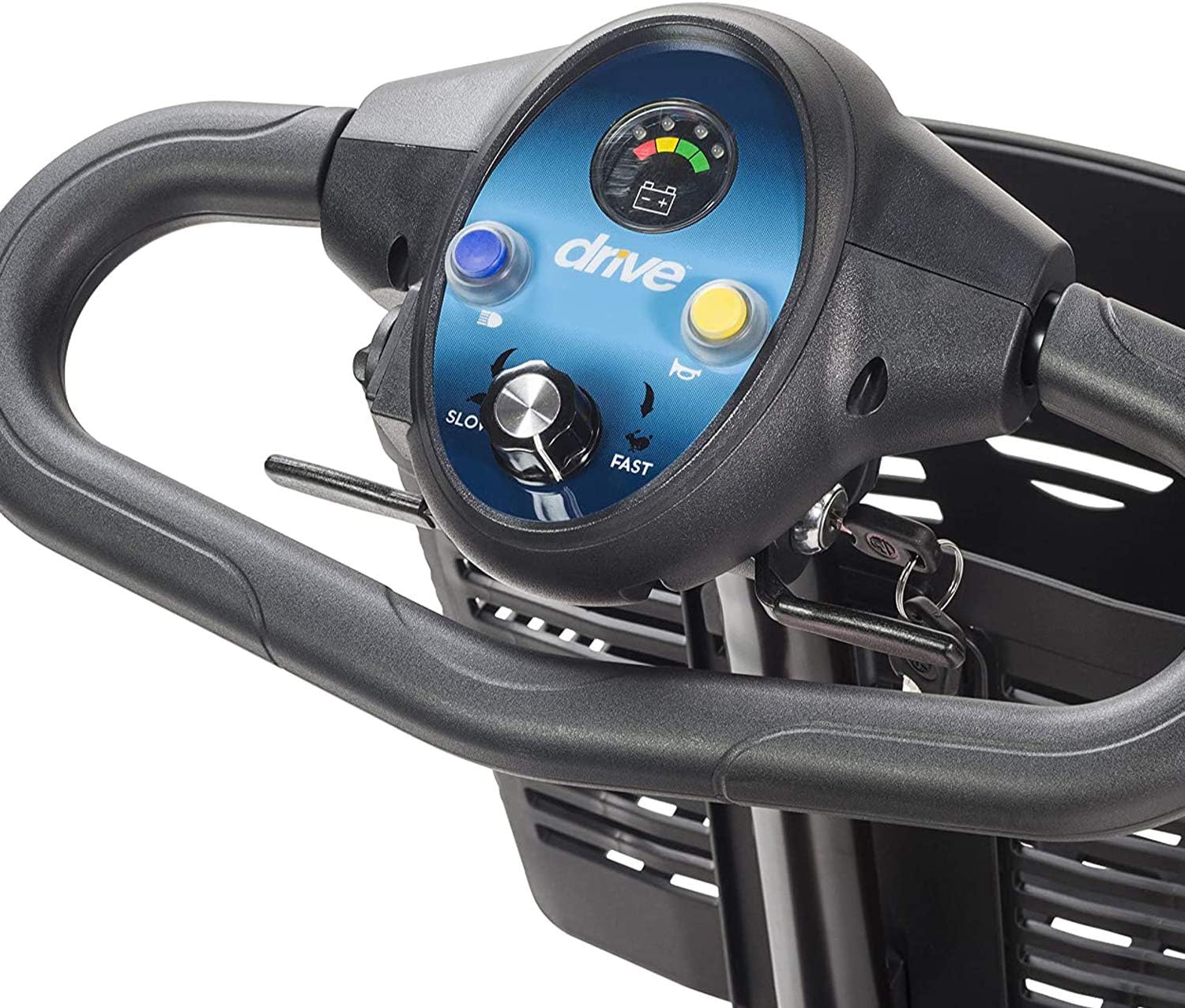 Drive Medical Phoenix LT 4 Wheel Mobility Scooter 350lb Weight Cap New Model, Red/Blue/Grey