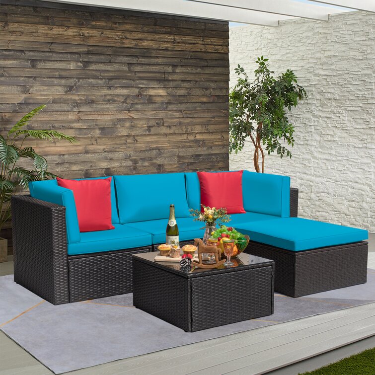 Huang 4 - Person Outdoor Seating Group with Cushions