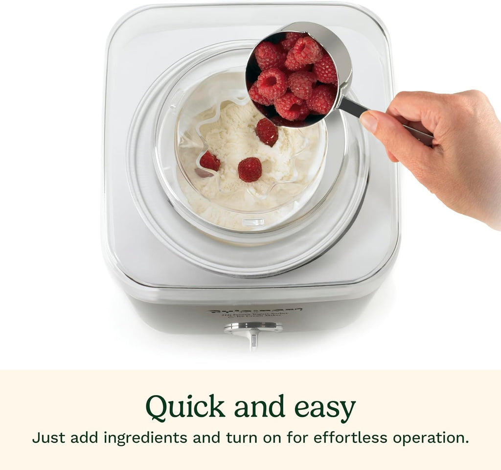 CUISINART Ice Cream Maker, Ice Cream and Frozen Yogurt Machine, 2-Qt. Double-Insulated Freezer Bowl, Silver, ICE30BCP1