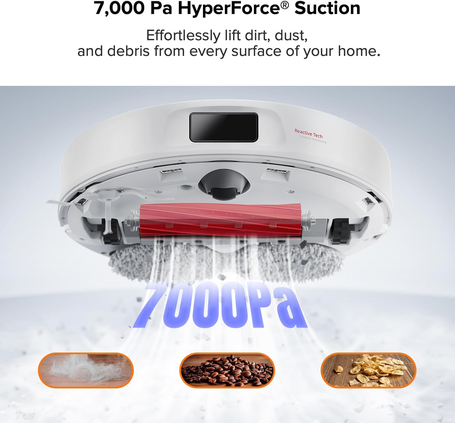roborock Qrevo S5V Robot Vacuum and Mop, FlexiArm Edge Mopping, 12,000Pa Suction, Dual Zero-Tangle System, Smart Obstacle Avoidance, 10mm Mop Lifting, Auto Mop Washing&Drying, Self-Emptying&Refilling