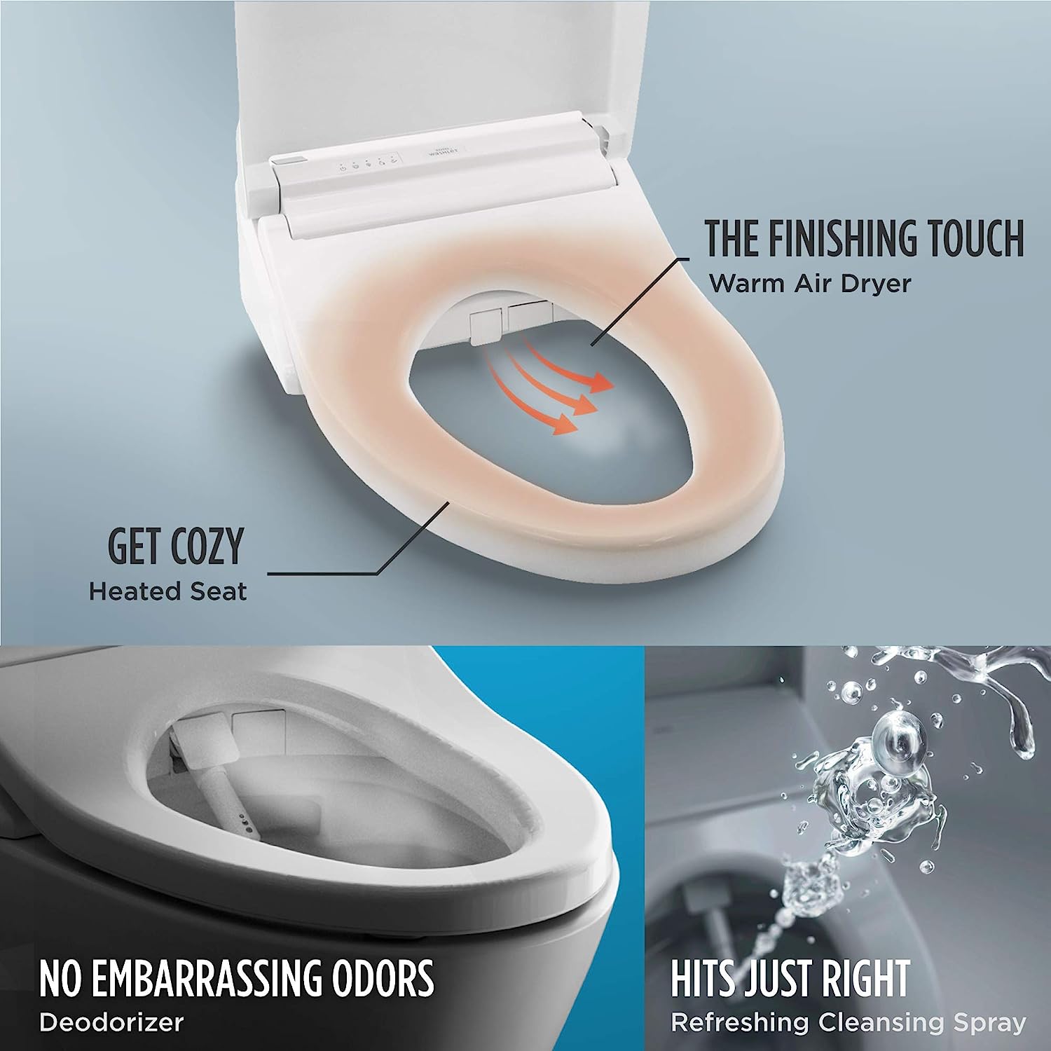 TOTO SW3084#12 WASHLET C5 Electronic Bidet Toilet Seat with PREMIST and EWATER+ Wand Cleaning, Elongated, Plastic, Sedona Beige