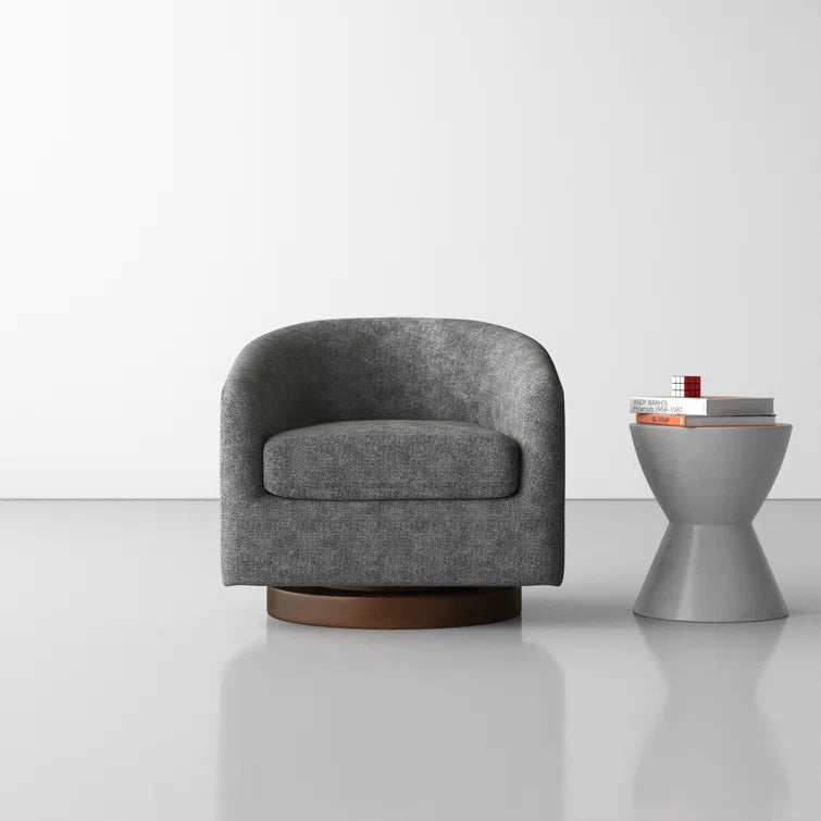 Bennett Upholstered Swivel Barrel Chair