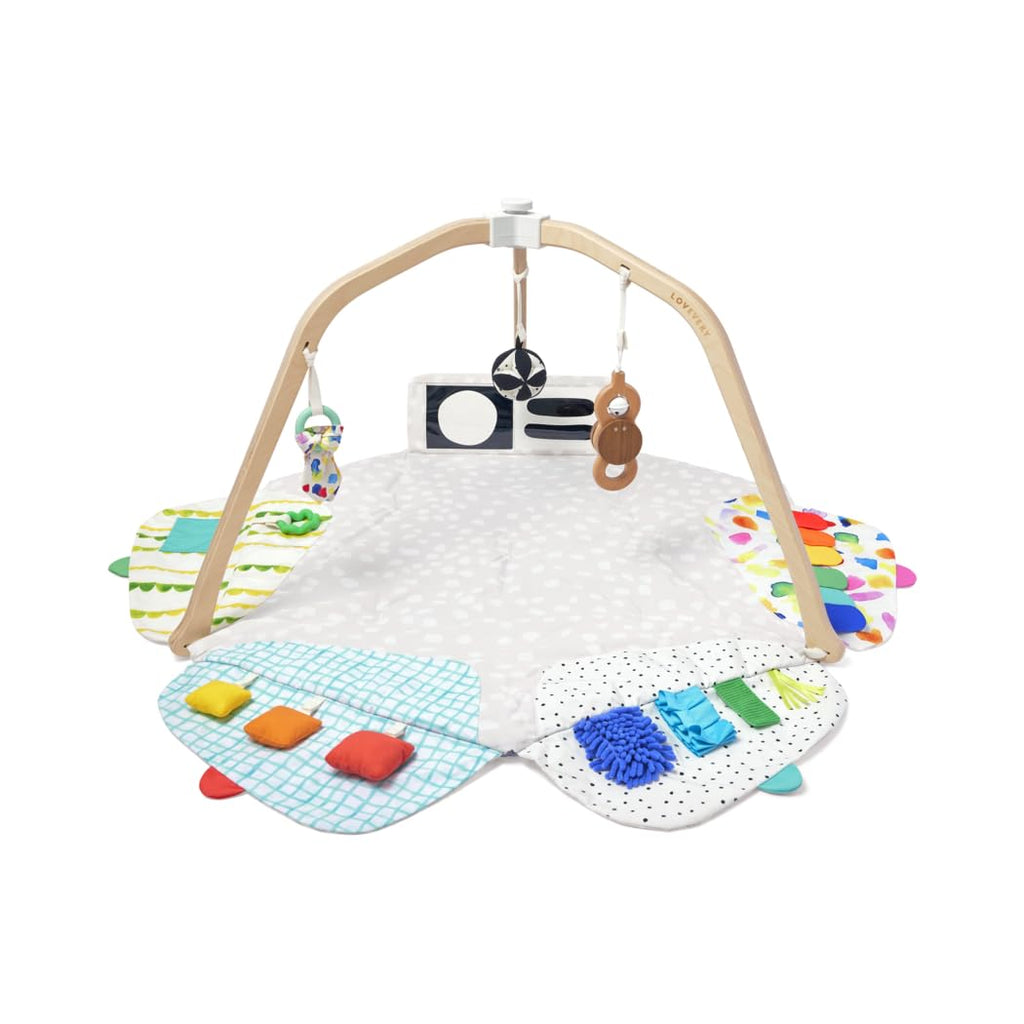 The Play Gym and Sensory Strands Bundle by Lovevery, Stage-Based Developmental Activity Gym for a Whole Year of Play Baby to Toddler Including Play Guide, Ages 0+ Months