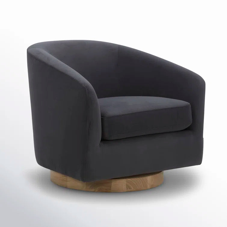 Bennett Upholstered Swivel Barrel Chair