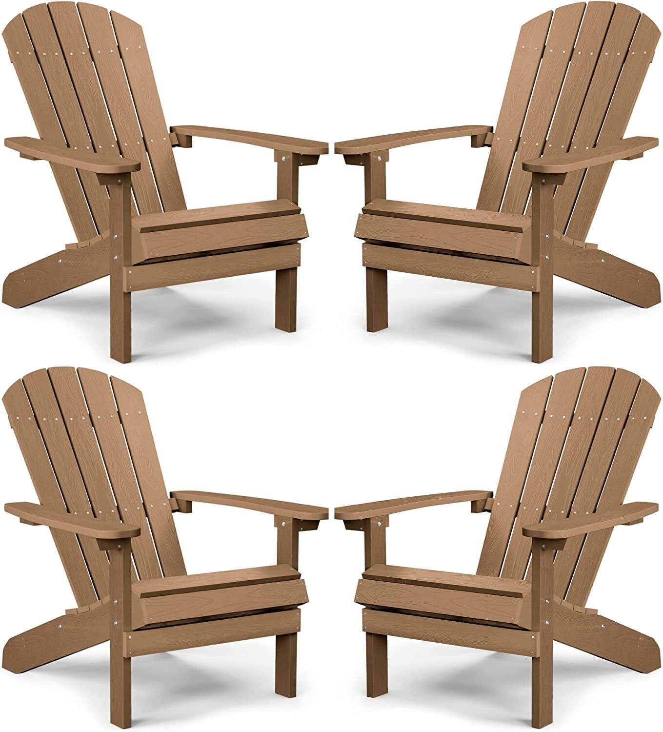 Weather Resistant Blue Recycled Plastic Outdoor Patio Chair (Set of 4)