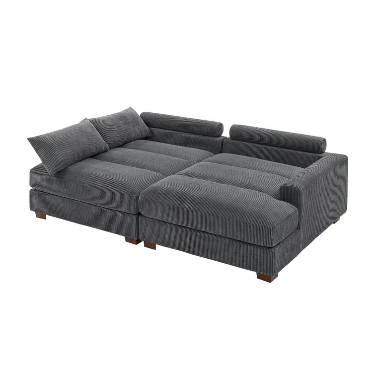 Mordecai 90'' Corduroy Sleeper Sofa