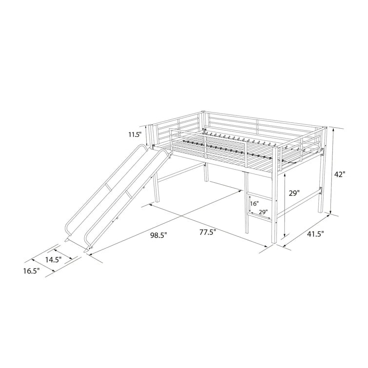 Eliud Twin Loft Bed by Viv + Rae