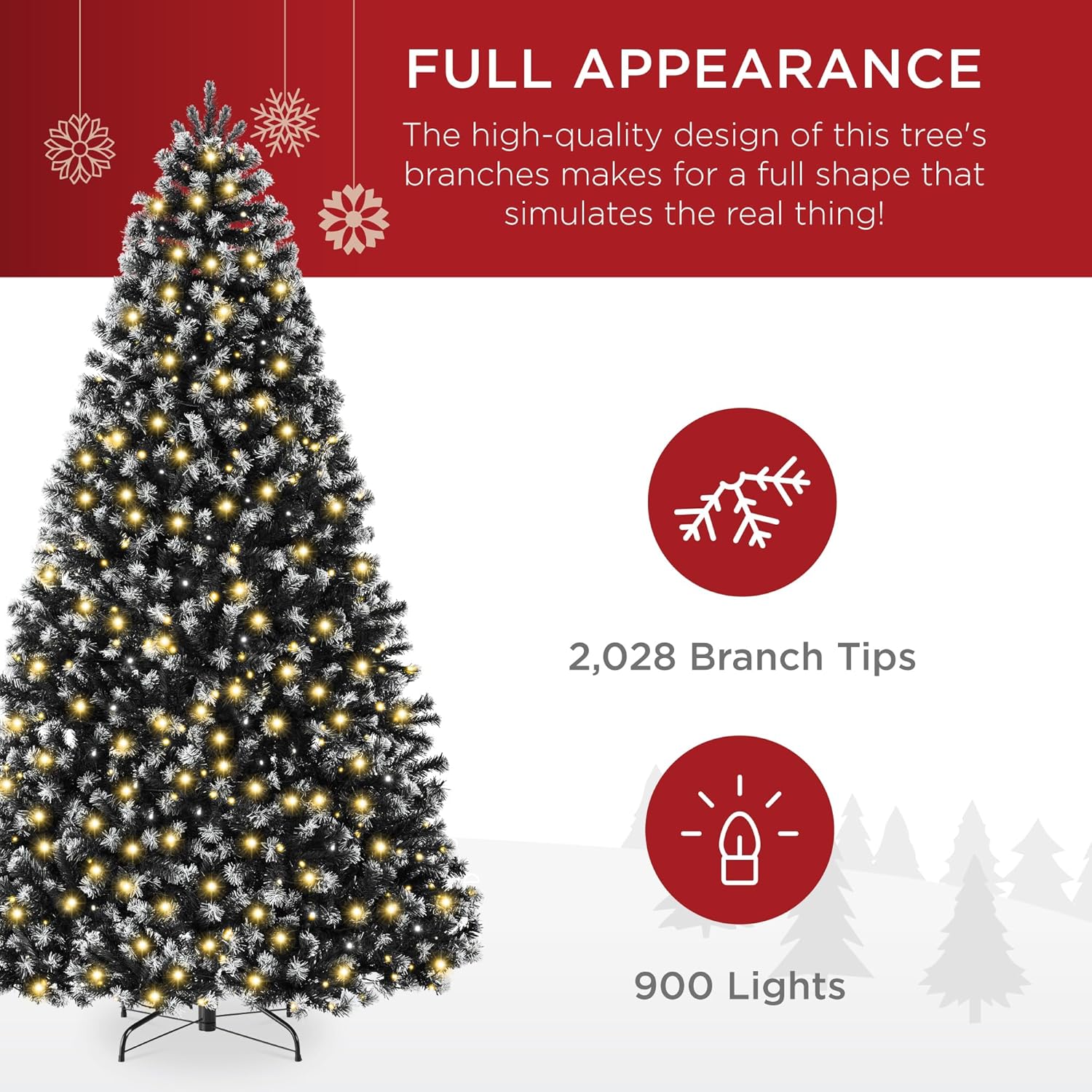 Best Choice Products Artificial Christmas Tree, 6ft Premium Pre-Lit Realistic Spruce Holiday Décor w/Dense Branches, Metal Base - Green Spruce