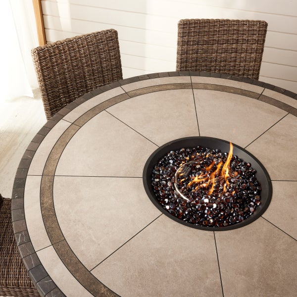 Today only $199💥Agio Anderson 7-piece Fire Outdoor Dining Set