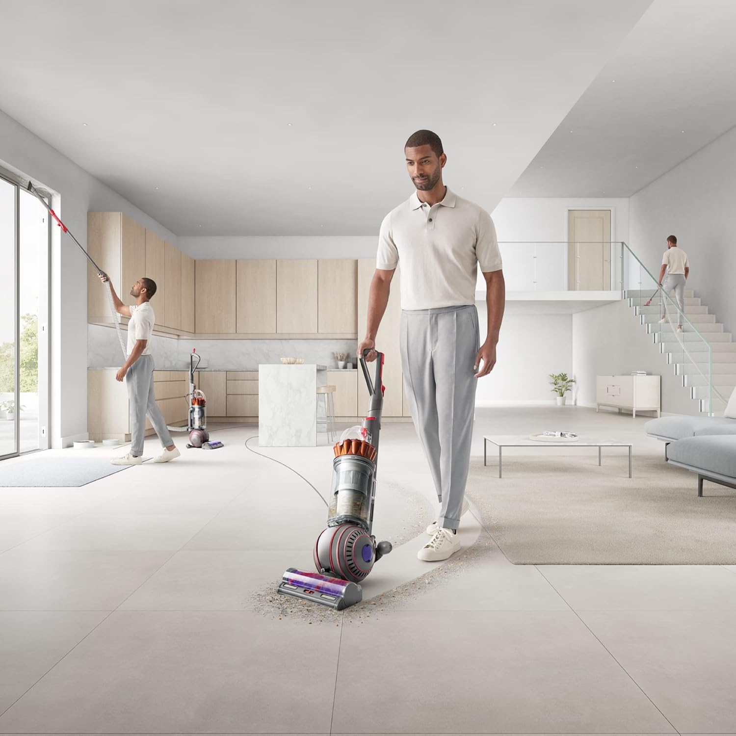 Dyson Ball Animal 2 Total Clean Upright Vacuum, Iron/Blue