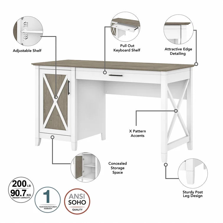 Huckins 3 Piece Rectangular Computer Desk Office Set