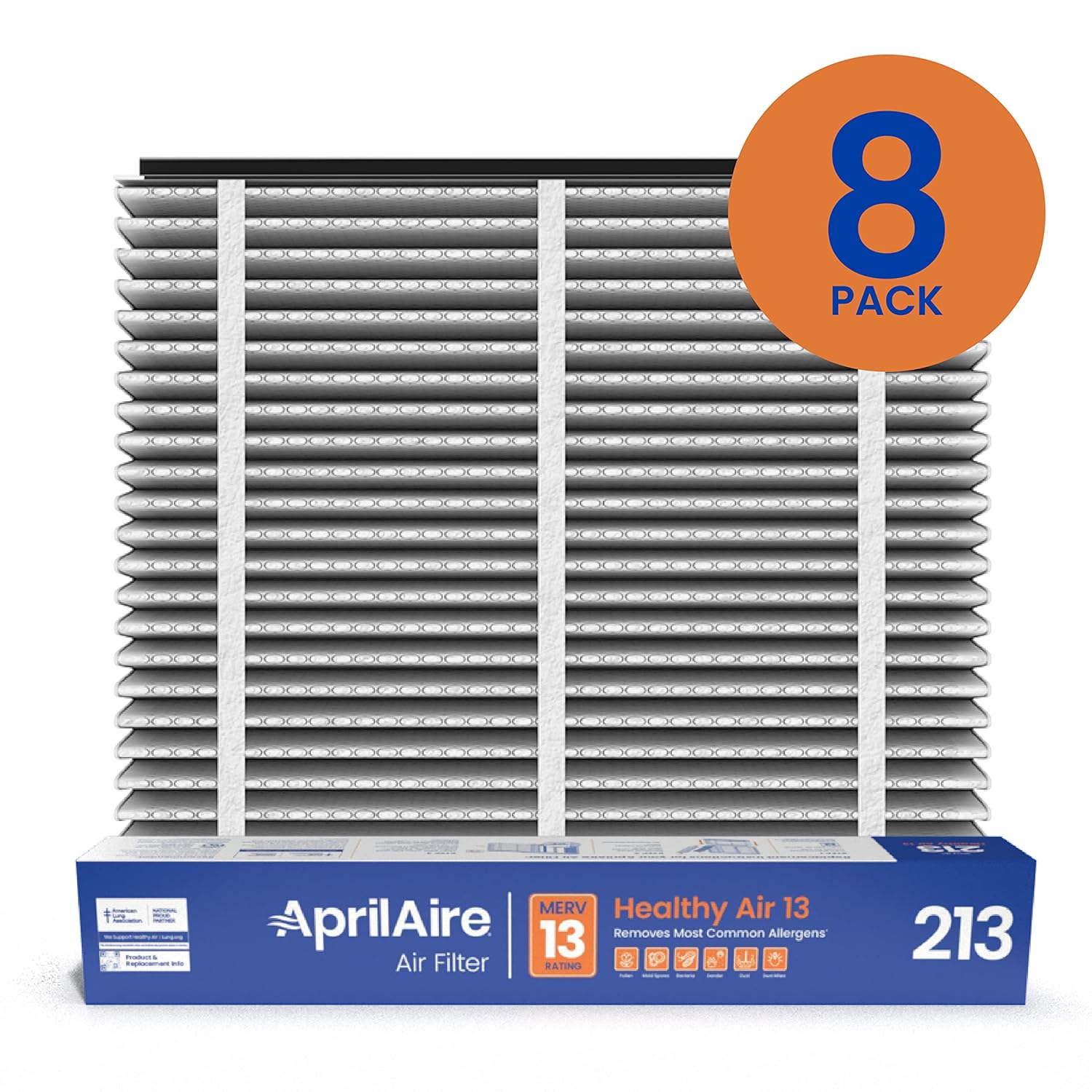 AprilAire 213 Replacement Filter for AprilAire Whole House Air Purifiers - MERV 13, Healthy Home Allergy, 20x25x4 Air Filter (Pack of 4)