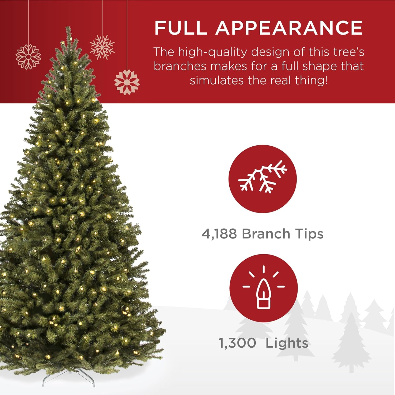 Best Choice Products Artificial Christmas Tree, 6ft Premium Pre-Lit Realistic Spruce Holiday Décor w/Dense Branches, Metal Base - Green Spruce