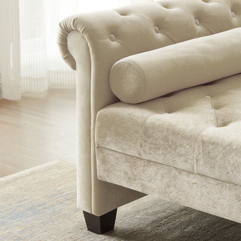 Aitiana 82.3'' Velvet Rolled Arm Sofa Bed