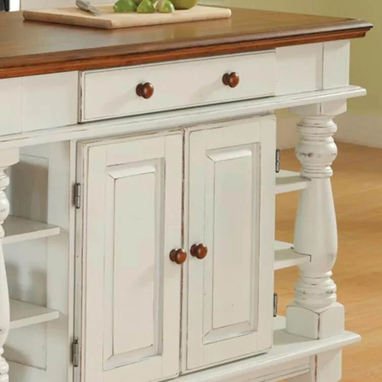 Aamy Solid Wood Kitchen Island