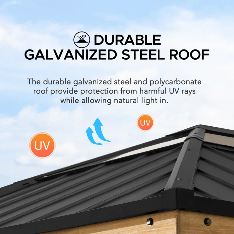 Sunjoy Solid Wood Patio Gazebo