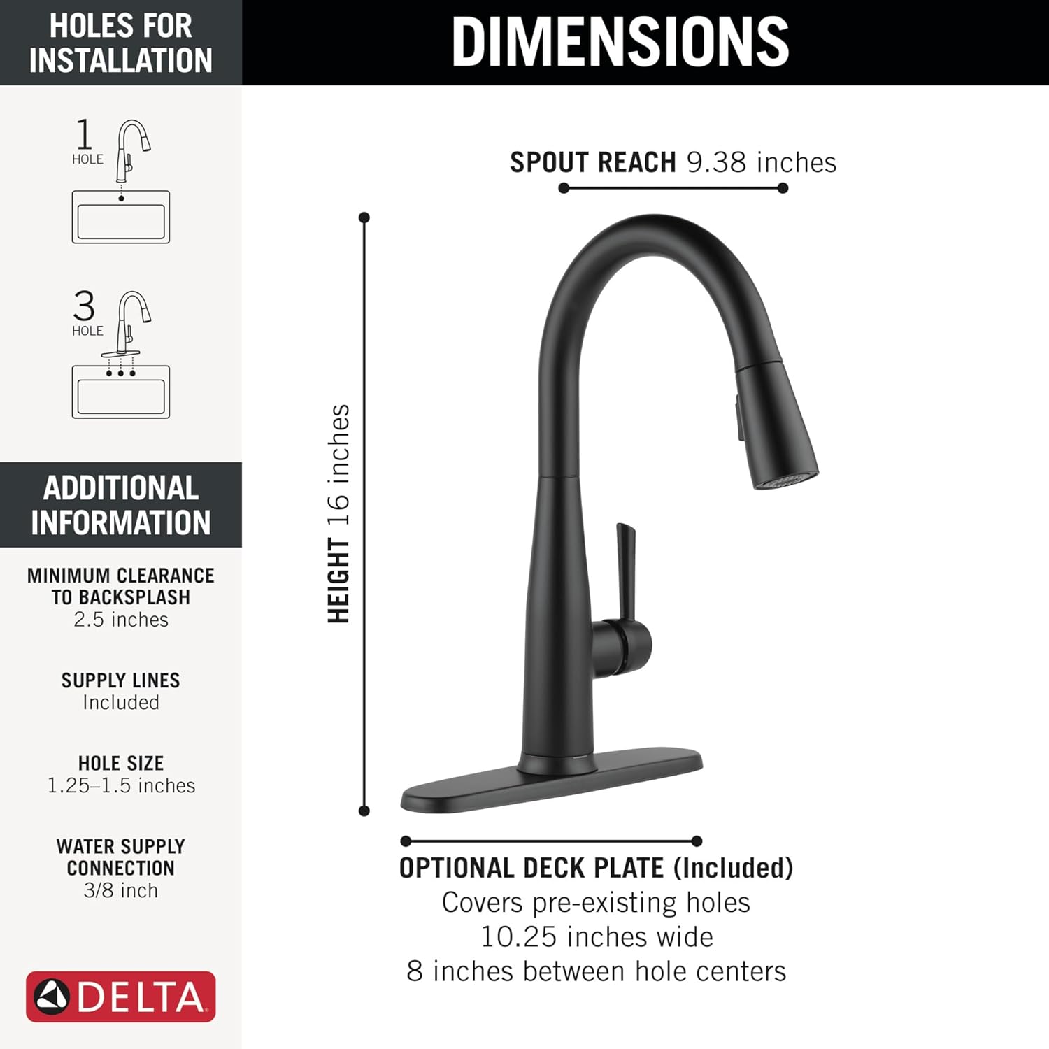 Delta Essa Touchless Kitchen Faucet with Touch Technology, Brushed Nickel Kitchen Sink Faucet with Pull Down Sprayer, Single Hole, Arctic Stainless 9113TL-AR-DST