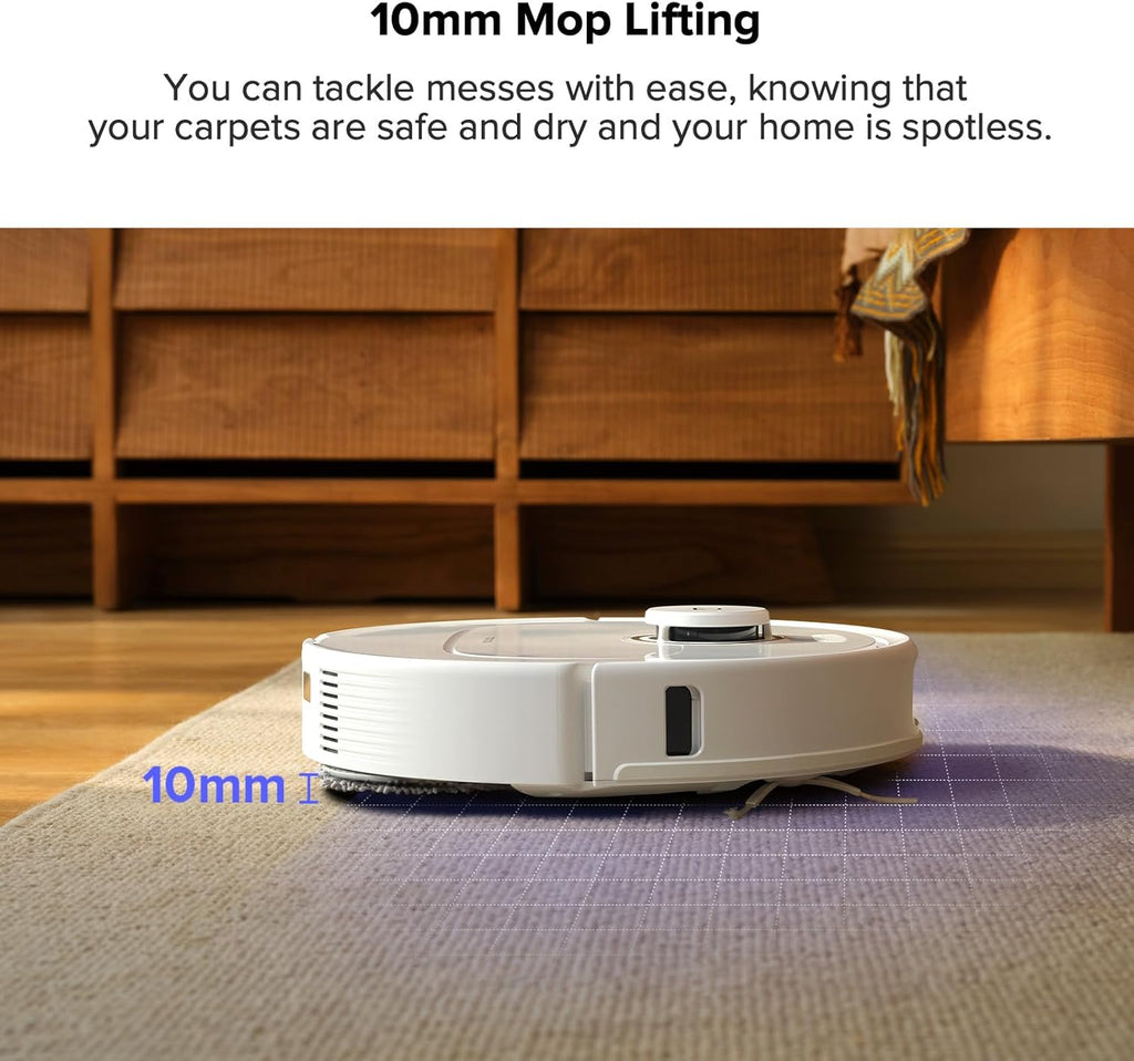 roborock Qrevo S5V Robot Vacuum and Mop, FlexiArm Edge Mopping, 12,000Pa Suction, Dual Zero-Tangle System, Smart Obstacle Avoidance, 10mm Mop Lifting, Auto Mop Washing&Drying, Self-Emptying&Refilling