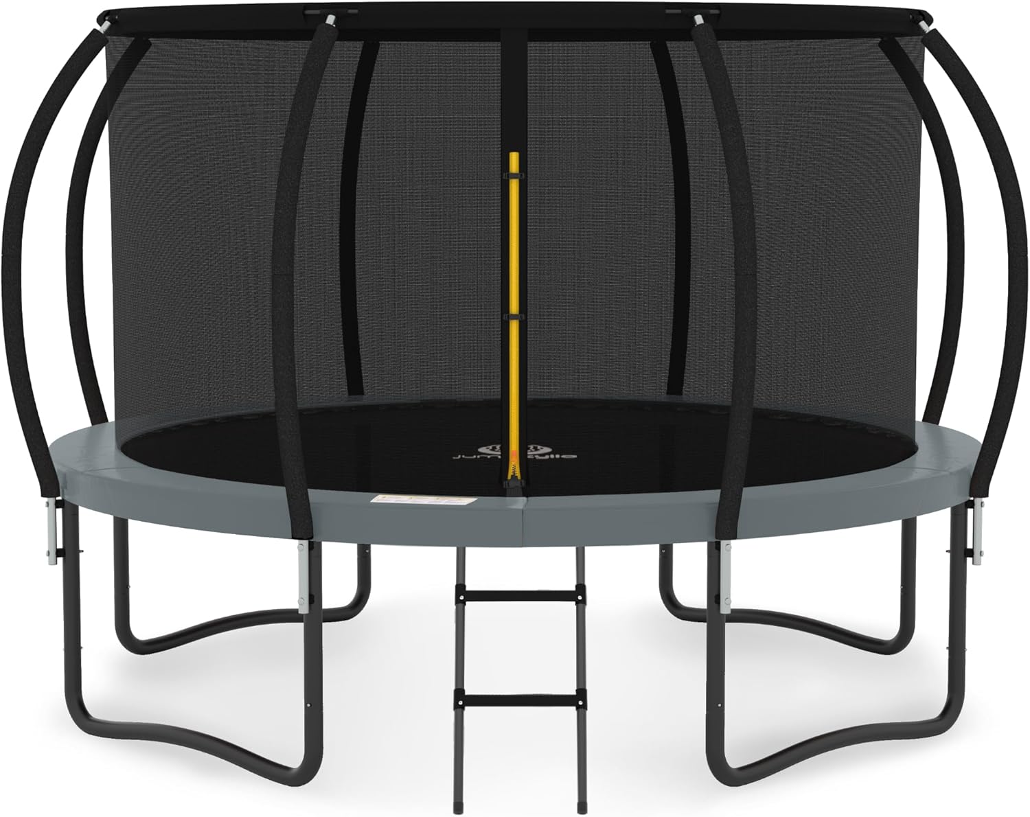 JUMPZYLLA Trampoline Outdoor 8FT 10FT 12FT 14FT 15FT 16FT with Enclosure and Ladder, ASTM Approved Recreational Trampoline for Kids and Adults, Anti-Rust Coated Frame