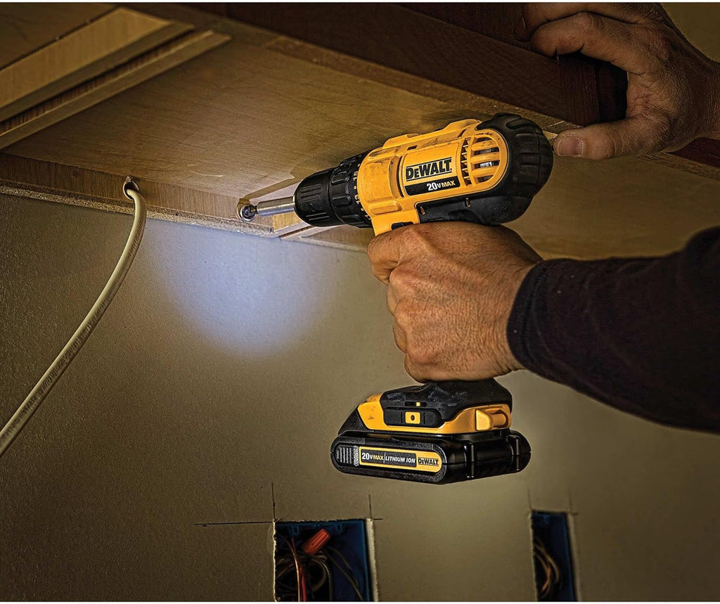 Dewalt DCD771C2 20V MAX Cordless Lithium-Ion 1/2 inch Compact Drill Driver Kit and 4-1/2” grinder (Tool Only)