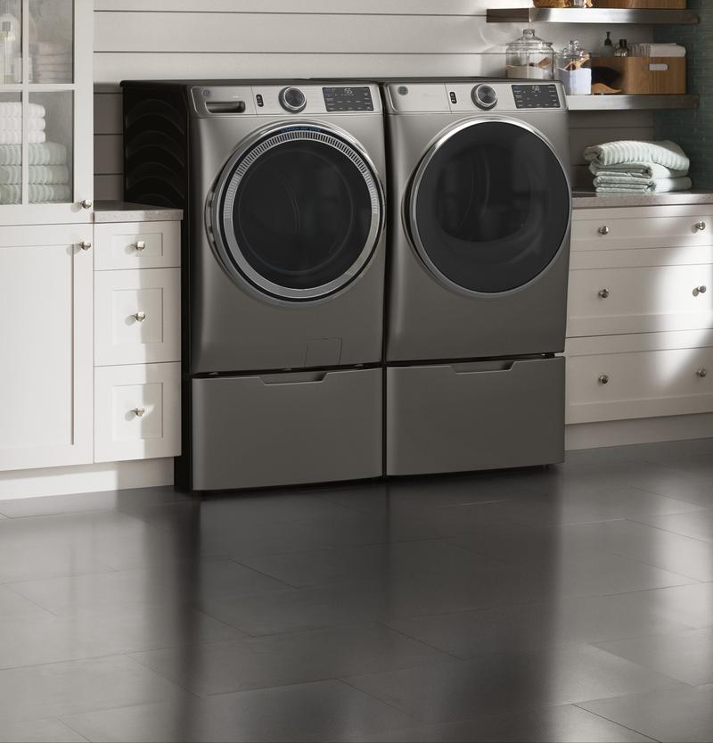 GE ENERGY STAR 7.8 cu. ft. Efficiency Stackable Smart Front Load Washer with Steam and Super Speed Wash