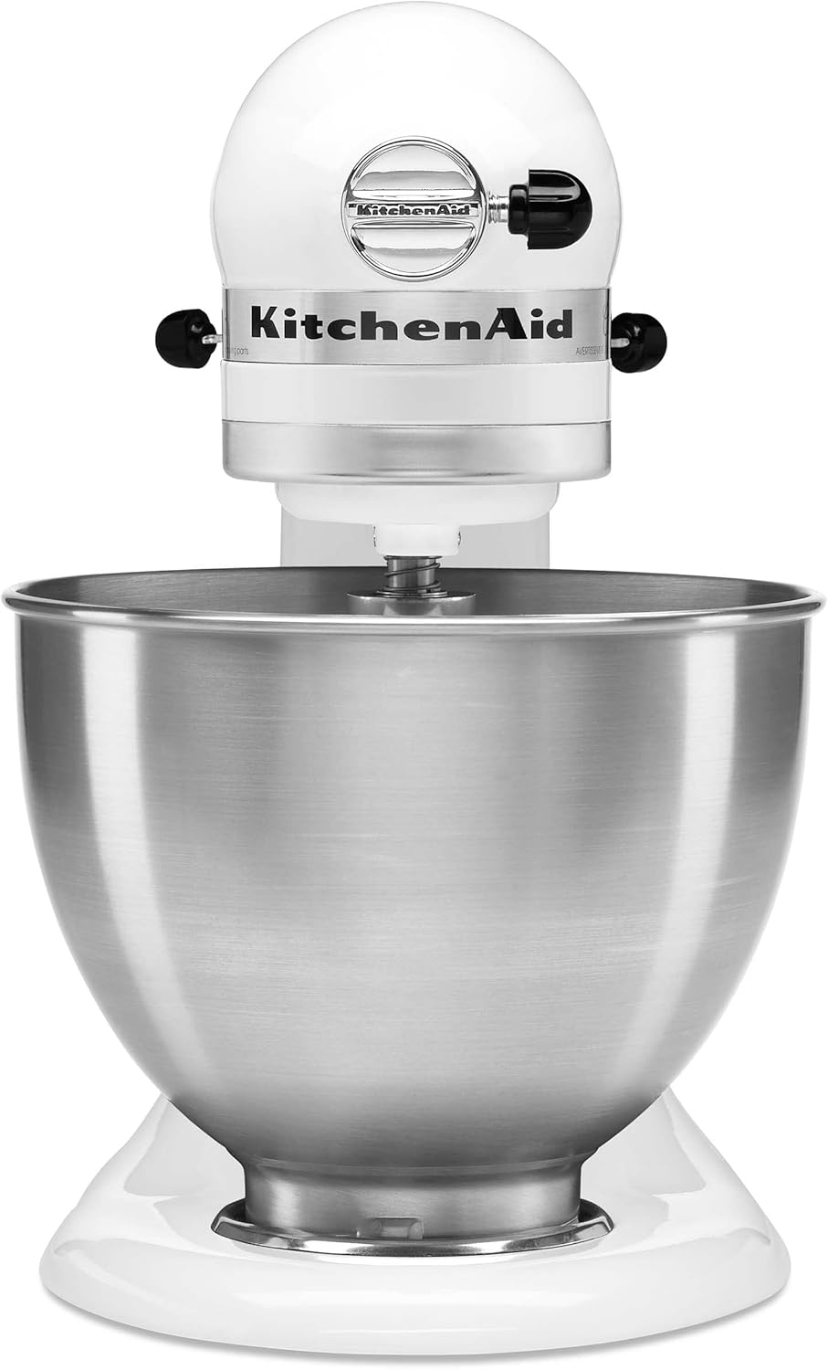 KitchenAid Classic Series 4.5 Quart Tilt-Head Stand Mixer K45SS, White & ® Food Grinder + Fresh Prep Slicer/Shredder Attachment Bundle, White