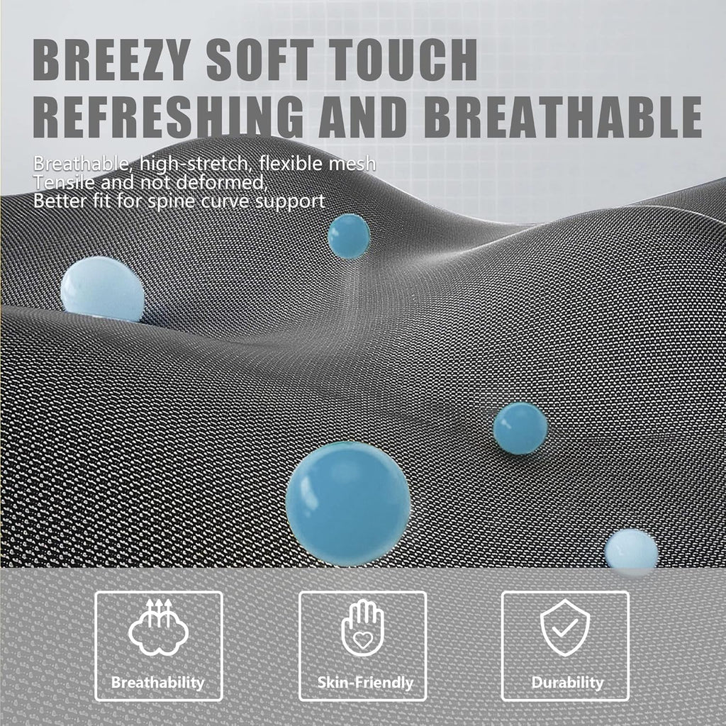 Dowinx Gaming Chair Fabric with Pocket Spring Cushion, Massage Game Chair Cloth with Headrest, Ergonomic Computer Chair with Footrest 290LBS, Blue and Grey