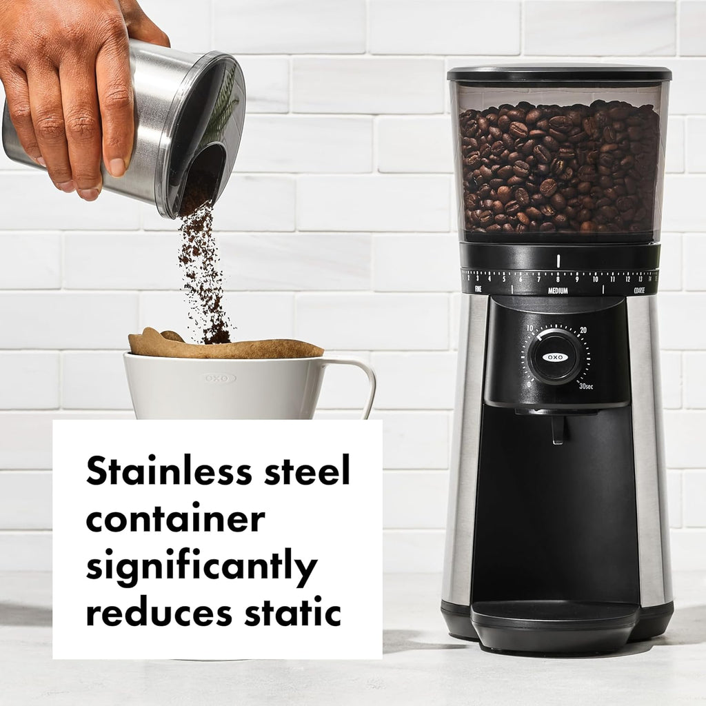 OXO Brew Conical Burr Coffee Grinder, Matte Black + OXO Brew Rapid Brewer Bundle